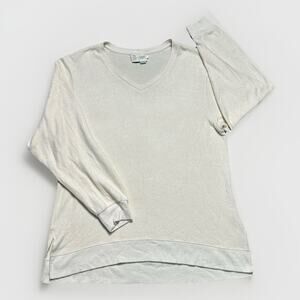 Saturday Sunday Anthropologie Womens Sz L Hacci Ivory Tunic Sweater Slouchy Cozy